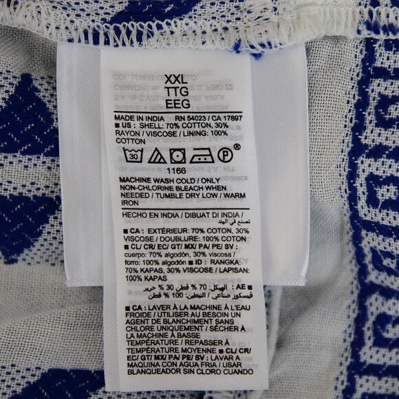 Old Navy Cobalt Blue Short-Sleeve IKAT Tunic size XXL - Picture 6 of 6